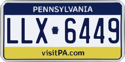 PA license plate LLX6449