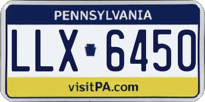 PA license plate LLX6450