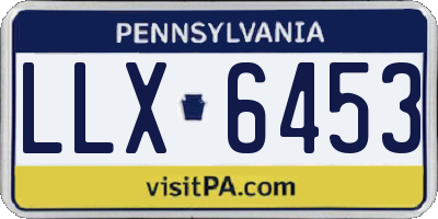 PA license plate LLX6453