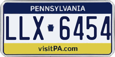 PA license plate LLX6454