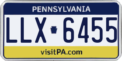PA license plate LLX6455