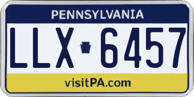 PA license plate LLX6457