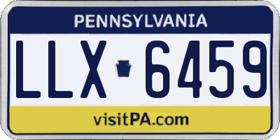 PA license plate LLX6459