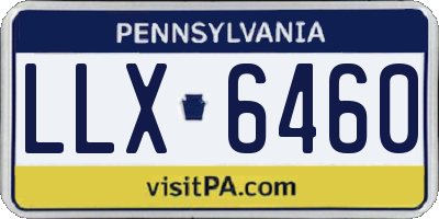 PA license plate LLX6460