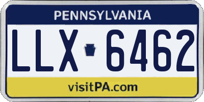 PA license plate LLX6462