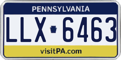 PA license plate LLX6463