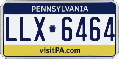 PA license plate LLX6464