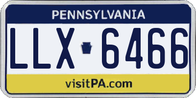 PA license plate LLX6466