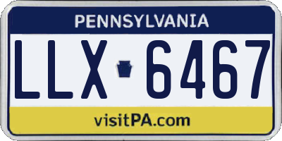 PA license plate LLX6467