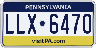 PA license plate LLX6470