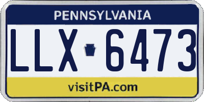 PA license plate LLX6473