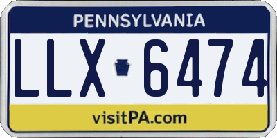 PA license plate LLX6474