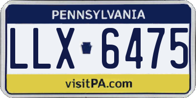 PA license plate LLX6475