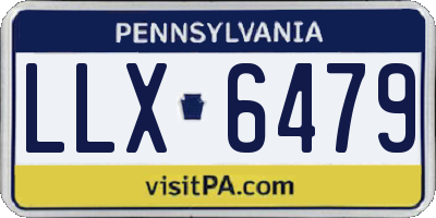 PA license plate LLX6479
