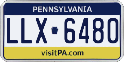 PA license plate LLX6480