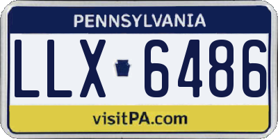 PA license plate LLX6486