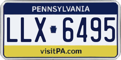 PA license plate LLX6495