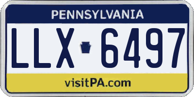PA license plate LLX6497