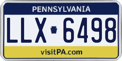 PA license plate LLX6498