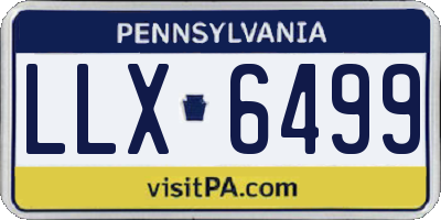 PA license plate LLX6499