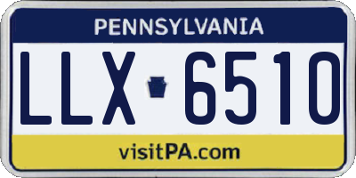 PA license plate LLX6510