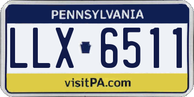 PA license plate LLX6511