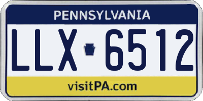 PA license plate LLX6512