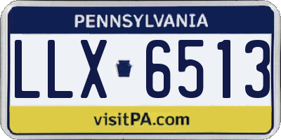 PA license plate LLX6513