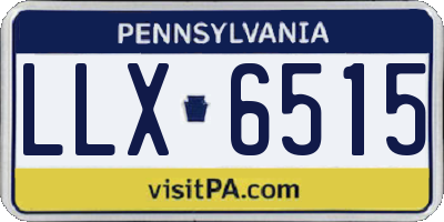 PA license plate LLX6515