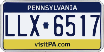 PA license plate LLX6517