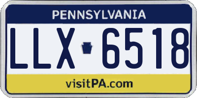 PA license plate LLX6518