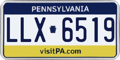 PA license plate LLX6519