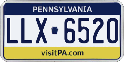 PA license plate LLX6520