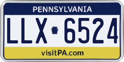 PA license plate LLX6524
