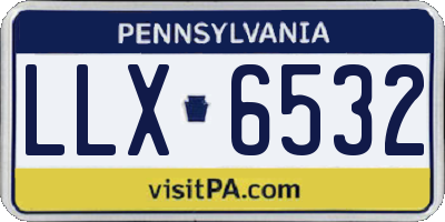 PA license plate LLX6532