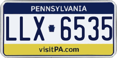 PA license plate LLX6535
