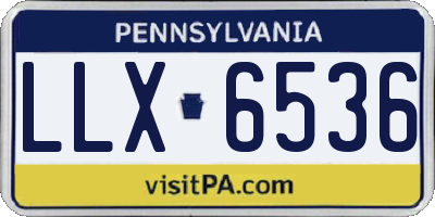 PA license plate LLX6536