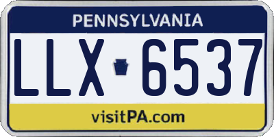 PA license plate LLX6537