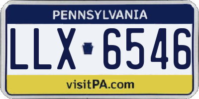 PA license plate LLX6546