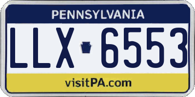 PA license plate LLX6553