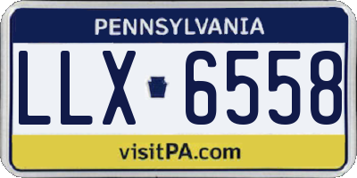PA license plate LLX6558