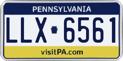 PA license plate LLX6561