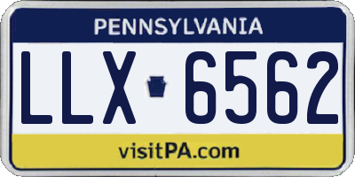 PA license plate LLX6562