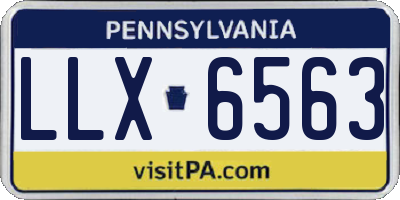 PA license plate LLX6563