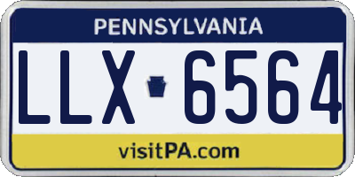 PA license plate LLX6564