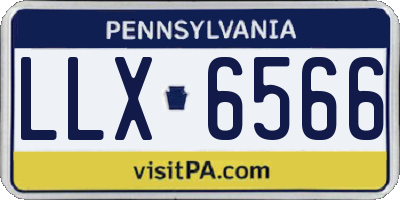 PA license plate LLX6566