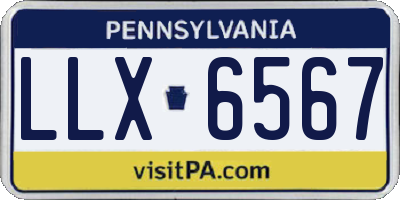 PA license plate LLX6567