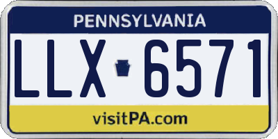 PA license plate LLX6571