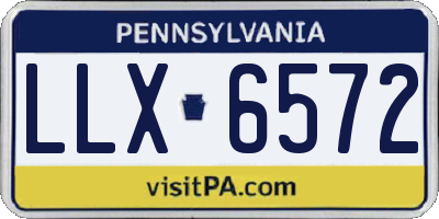 PA license plate LLX6572