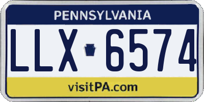 PA license plate LLX6574